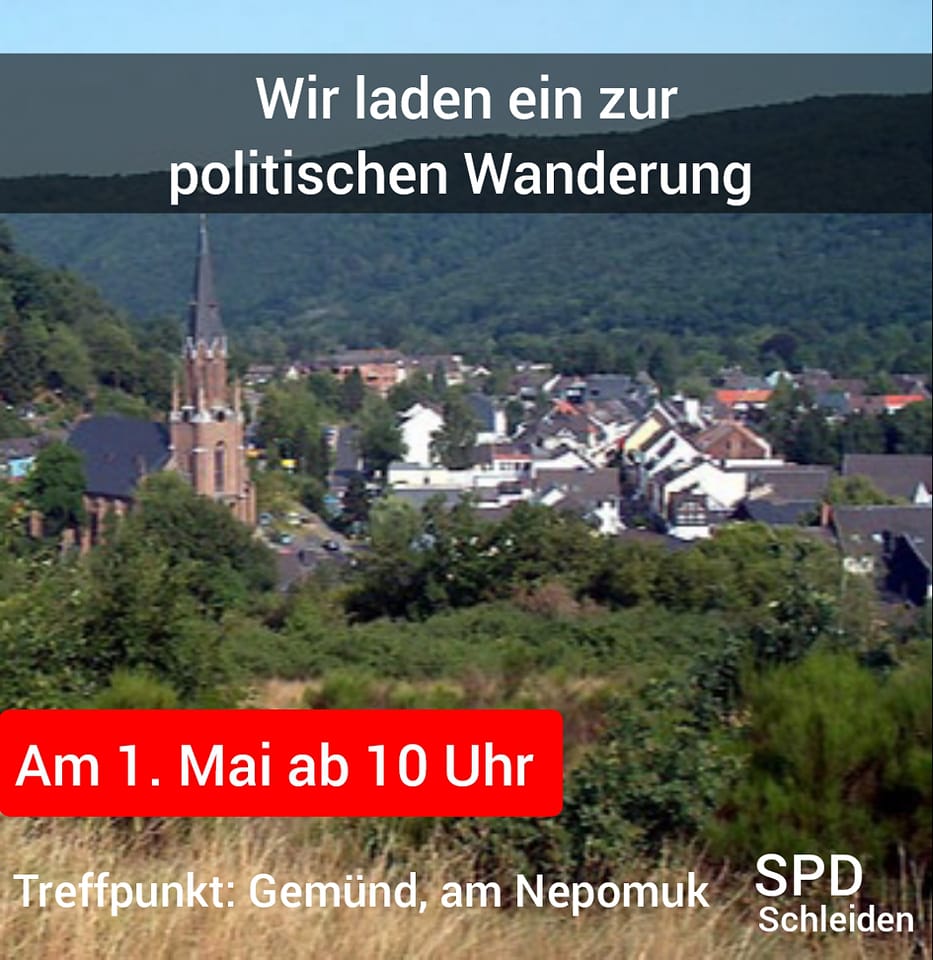Die SPD Schleiden lädt ein zur politischen Wanderung 